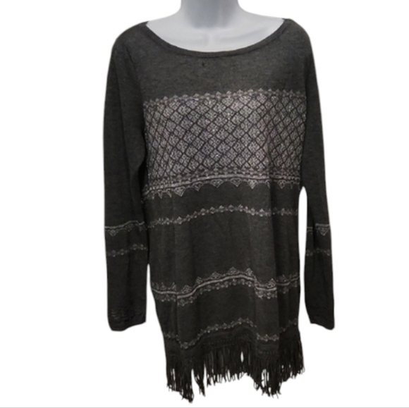 White House Black Market Metallic Fringe Sweater - Picture 2 of 7